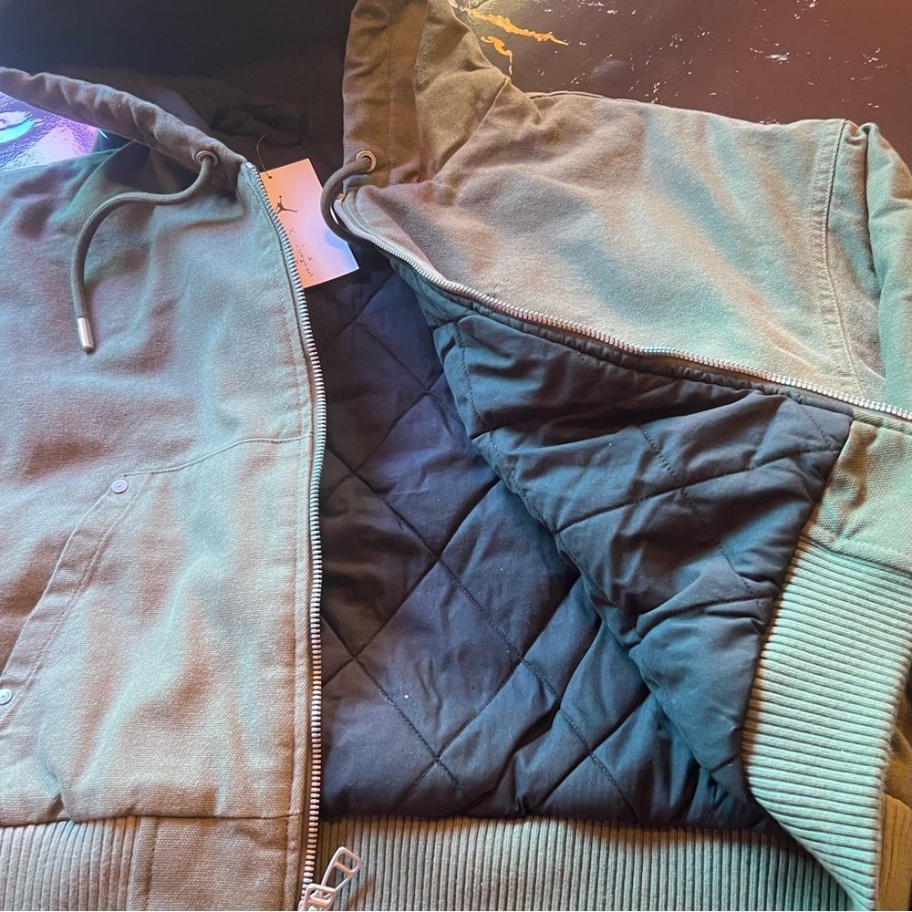 NWT Jordan x Travis Scott Cactus Jack Canvas Hooded Jacket Small $350 Retail - Picture 6 of 8